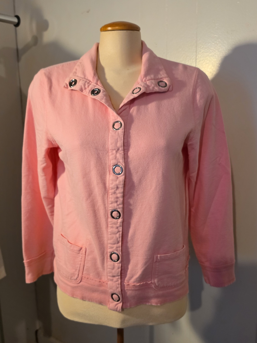 Onque Casuals Pink Snap-Front Cardigan Jacket